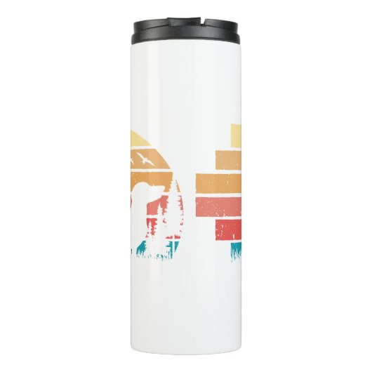 Maßgeschneiderter Retro-Styling-Dackel-Hund Lover Thermosbecher (Rückseite)