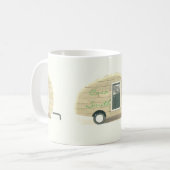 Maßgeschneiderter Retro-Teardrop-Camper Kaffeetasse (Vorderseite Links)