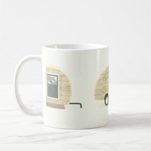 Maßgeschneiderter Retro-Teardrop-Camper Kaffeetasse (Links)