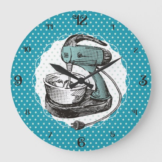 Maßgeschneiderter Retroständer für Küchenuhr Große Wanduhr (Vorderseite)