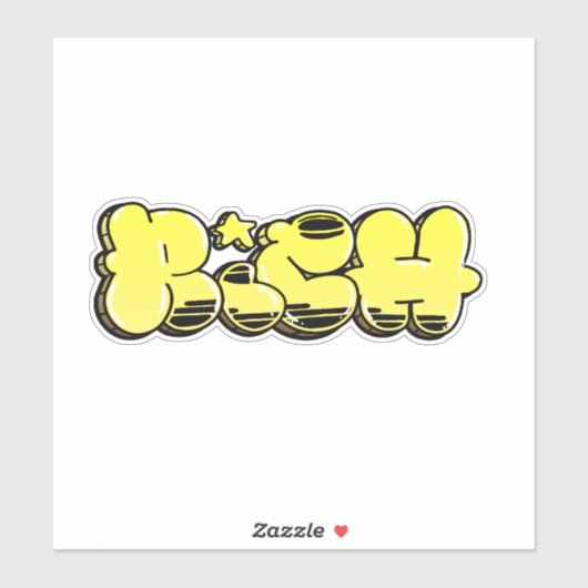 Maßgeschneiderter "Rich" Graffiti Vinyl Sticker (Blatt)
