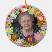 Maßgeschneiderter Ring von Blume Foto Ornament (Vorne)