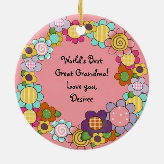 Maßgeschneiderter Ring von Blume Foto Ornament (Hinten)