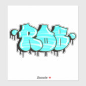 Maßgeschneiderter "Rob" Graffiti Vinyl Sticker (Blatt)
