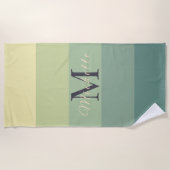 Maßgeschneiderter roter Monogramm-Farbblock für Strandtuch (Vorderseite)