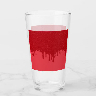 Maßgeschneiderter Roter Tropfen Pint Glass Cup Glas