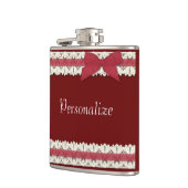 Maßgeschneiderter Rotspitzenband Flachmann (Links)