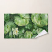 Maßgeschneiderter ruhiger Wasserfarbteich | Lotus  Handtuch (Handtuch)