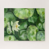 Maßgeschneiderter ruhiger Wasserfarbteich | Lotus Puzzle (Horizontal)
