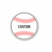 Maßgeschneiderter runder Baseball-Vinylsticker Aufkleber (Vorderseite)