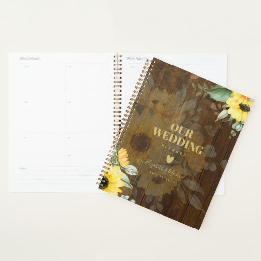 Maßgeschneiderter rustikaler Sonnenblumen Hochzeit Planer (Anzeige)