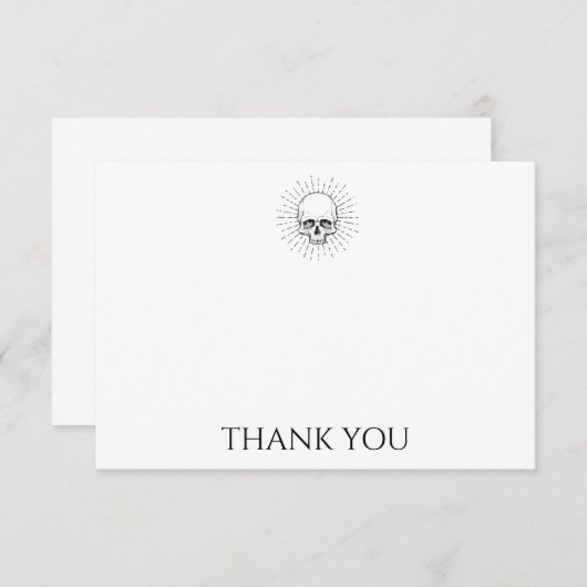 Maßgeschneiderter Schädel Dankeskarte (Vorne/Hinten)