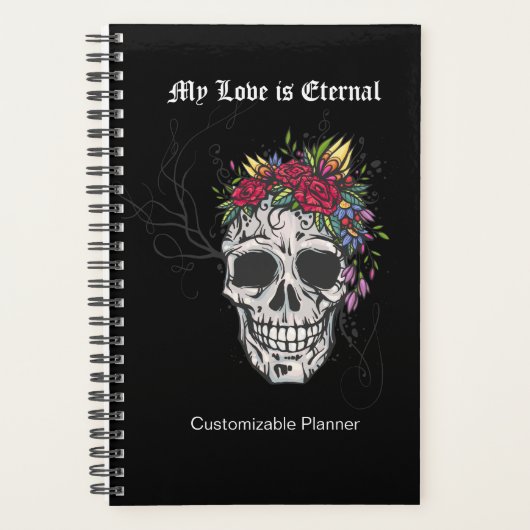 Maßgeschneiderter Schädel der Blume Queen Planner Planer (Vorderseite)
