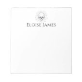 Maßgeschneiderter Schädel Notizblock (Vorderseite)