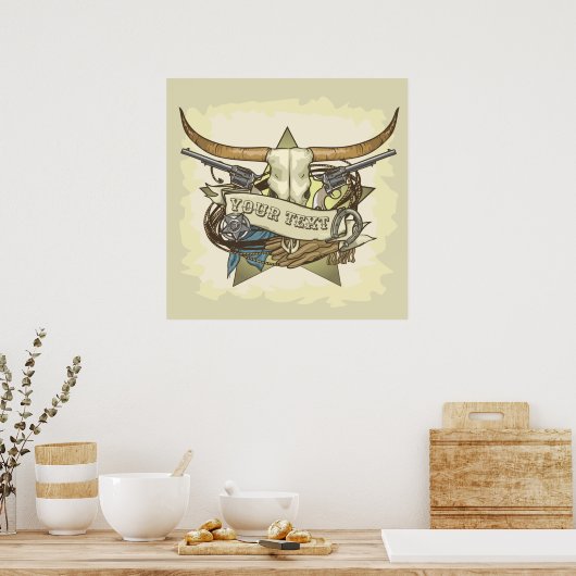 Maßgeschneiderter Schädel Poster (Küche)