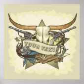 Maßgeschneiderter Schädel Poster (Vorne)