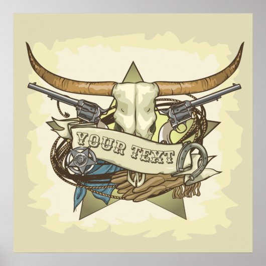 Maßgeschneiderter Schädel Poster (Vorne)