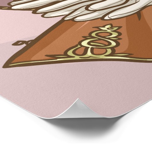 Maßgeschneiderter Schädel Poster (Ecke)