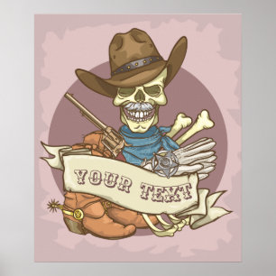 Maßgeschneiderter Schädel Poster