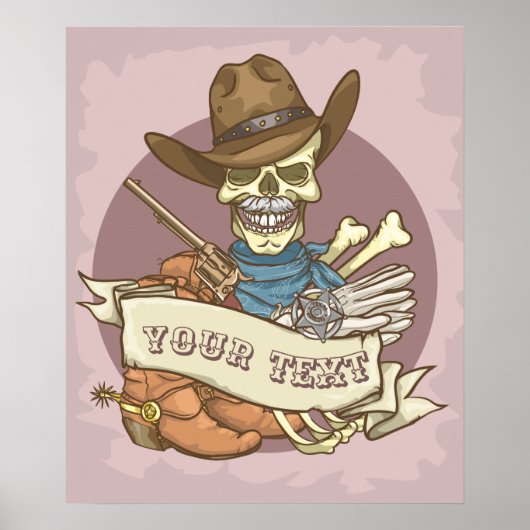 Maßgeschneiderter Schädel Poster (Vorne)