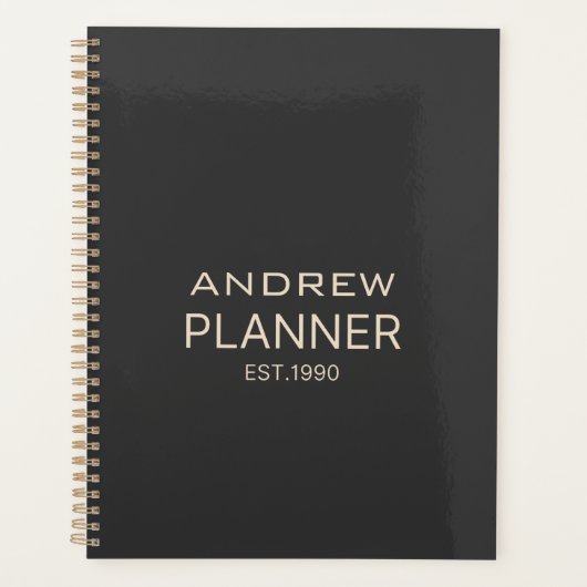 Maßgeschneiderter, schlichter und eleganter Text Planer (Vorderseite)