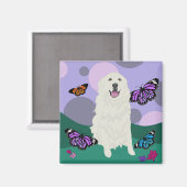 Maßgeschneiderter Schmetterling in großen Pyrenäen Magnet (Vorderseite/Rückseite)