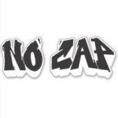 Maßgeschneiderter Schnitt "No Cap" Graffiti Vinyl Aufkleber (Vorderseite)