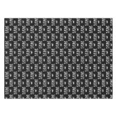 Maßgeschneiderter Schwarz-Weiß-Abschluss Tischdecke (Vorderseite (Horizontal))