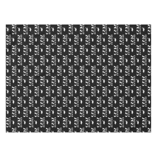Maßgeschneiderter Schwarz-Weiß-Abschluss Tischdecke (Vorderseite (Horizontal))