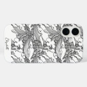 Maßgeschneiderter Schwarz-Weiß-Buckelwal Case-Mate iPhone Hülle (Rückseite (Horizontal))