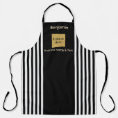Maßgeschneiderter Schwarz-Weiß-Streifen Schürze (Vorderseite)