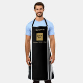 Maßgeschneiderter Schwarz-Weiß-Streifen Schürze (Getragen)