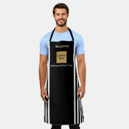 Maßgeschneiderter Schwarz-Weiß-Streifen Schürze