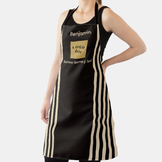 Maßgeschneiderter Schwarz-Weiß-Streifen Schürze (InSitu)