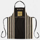Maßgeschneiderter Schwarz-Weiß-Streifen Schürze (Vorderseite)