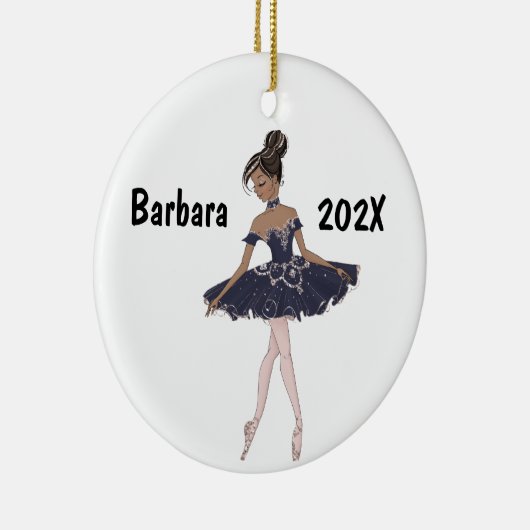Maßgeschneiderter Schwarzer Ballerina-Tree Keramik Ornament (Rechts)