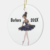 Maßgeschneiderter Schwarzer Ballerina-Tree Keramik Ornament (Links)