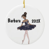 Maßgeschneiderter Schwarzer Ballerina-Tree Keramik Ornament (Hinten)