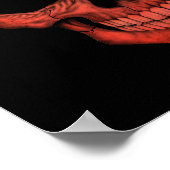 Maßgeschneiderter Schweizer DJ-Schädel mit Kopfhör Poster (Ecke)