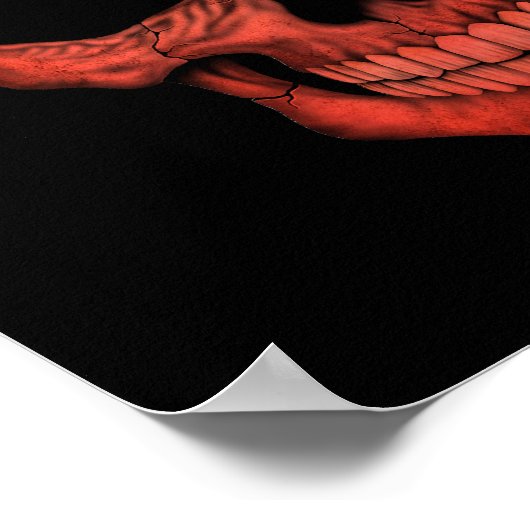 Maßgeschneiderter Schweizer DJ-Schädel mit Kopfhör Poster (Ecke)