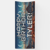 Maßgeschneiderter Sci-Fi-Themenabend HAPPY BIRTHDA Banner (Vertikal)