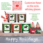 Maßgeschneiderter Scotty Hund und Tartan Karierte Whiskyglas