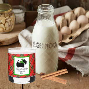 Maßgeschneiderter Scotty Hund und Tartan Karierte Whiskyglas