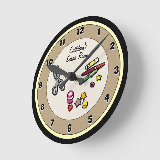 Maßgeschneiderter Scraprossraum oder Floßraum Runde Wanduhr (Winkel)