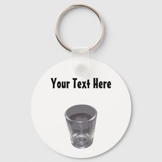 Maßgeschneiderter Silver Shot Glass Schlüsselanhän Schlüsselanhänger (Vorderseite)