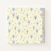 Maßgeschneiderter skandinavischer Wald Nahtloses M Notizblock (Rückseite)