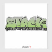 Maßgeschneiderter "Stack" Graffiti Vinyl Sticker (Blatt)
