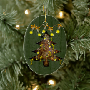 Maßgeschneiderter Stahlbaum Keramik Ornament