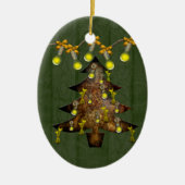 Maßgeschneiderter Stahlbaum Keramik Ornament (Vorne)