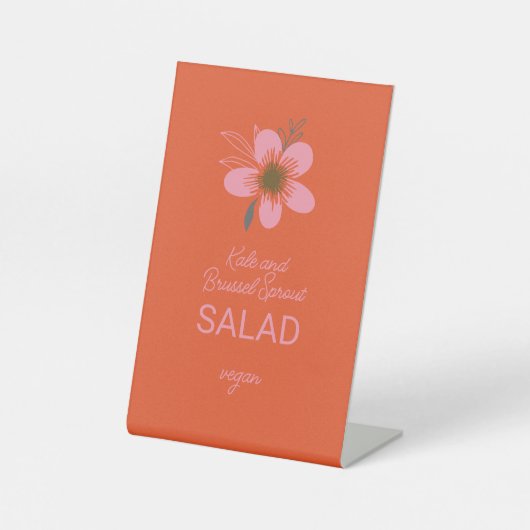 Maßgeschneiderter Stand für Menüs und Party-Lebens Sockelschild (Vorderseite)